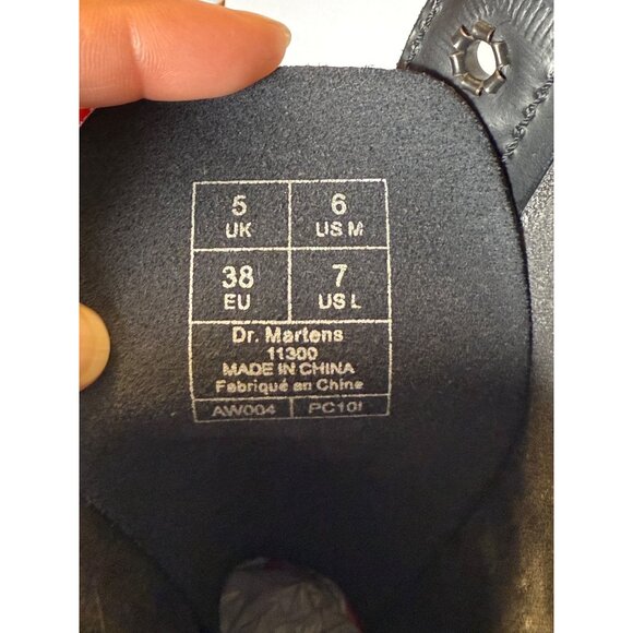 Dr. Martens 11300 Black Leather Tall Combat Boots 20 Eyelet Unisex - Picture 12 of 15